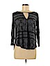 Lucky Brand Blue 3/4 Sleeve Top Size M - photo 1