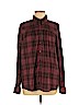 Free People Burgundy Long Sleeve Button-Down Shirt Size M - photo 1