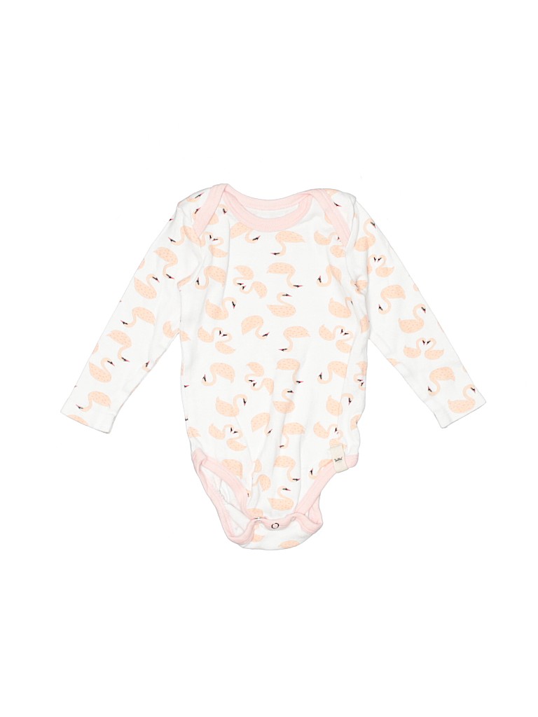 Assorted Brands 100% Cotton Pink Long Sleeve Onesie Size 60 cm / US 3-6 MO - photo 1