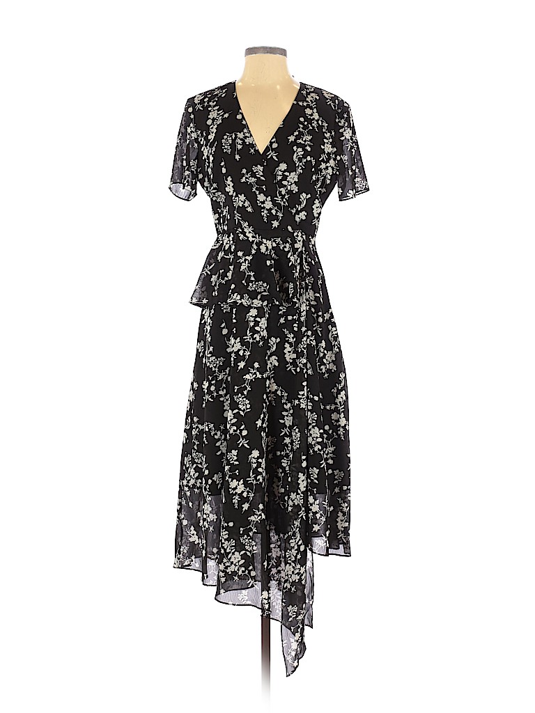 H&M 100% Polyester Black Casual Dress Size 8 - photo 1