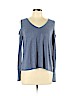 SO 100% Rayon Blue Long Sleeve Top Size L - photo 1