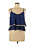 Lush 100% Polyester Blue Sleeveless Blouse Size M - photo 1
