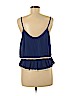 Lush 100% Polyester Blue Sleeveless Blouse Size M - photo 2