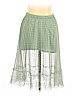 H&M 100% Polyester Green Casual Skirt Size 12 - photo 1