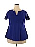 ELOQUII Purple Short Sleeve Top Size 18 - photo 1