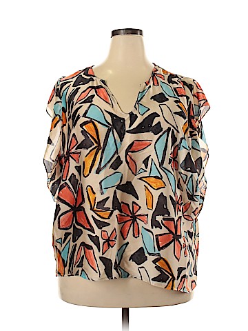 ELOQUII Short Sleeve Blouse (view 1)