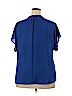 Apt. 9 100% Polyester Blue Short Sleeve Blouse Size XXL - photo 2