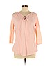 SONOMA life + style 100% Cotton Pink 3/4 Sleeve Top Size L - photo 1