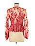 Topshop Red Long Sleeve Blouse Size 10 - photo 2