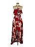 Here Comes the Sun 100% Rayon Red Casual Dress Size M - photo 1
