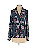 Express 100% Polyester Blue Long Sleeve Blouse Size S - photo 1