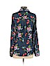 Express 100% Polyester Blue Long Sleeve Blouse Size S - photo 2