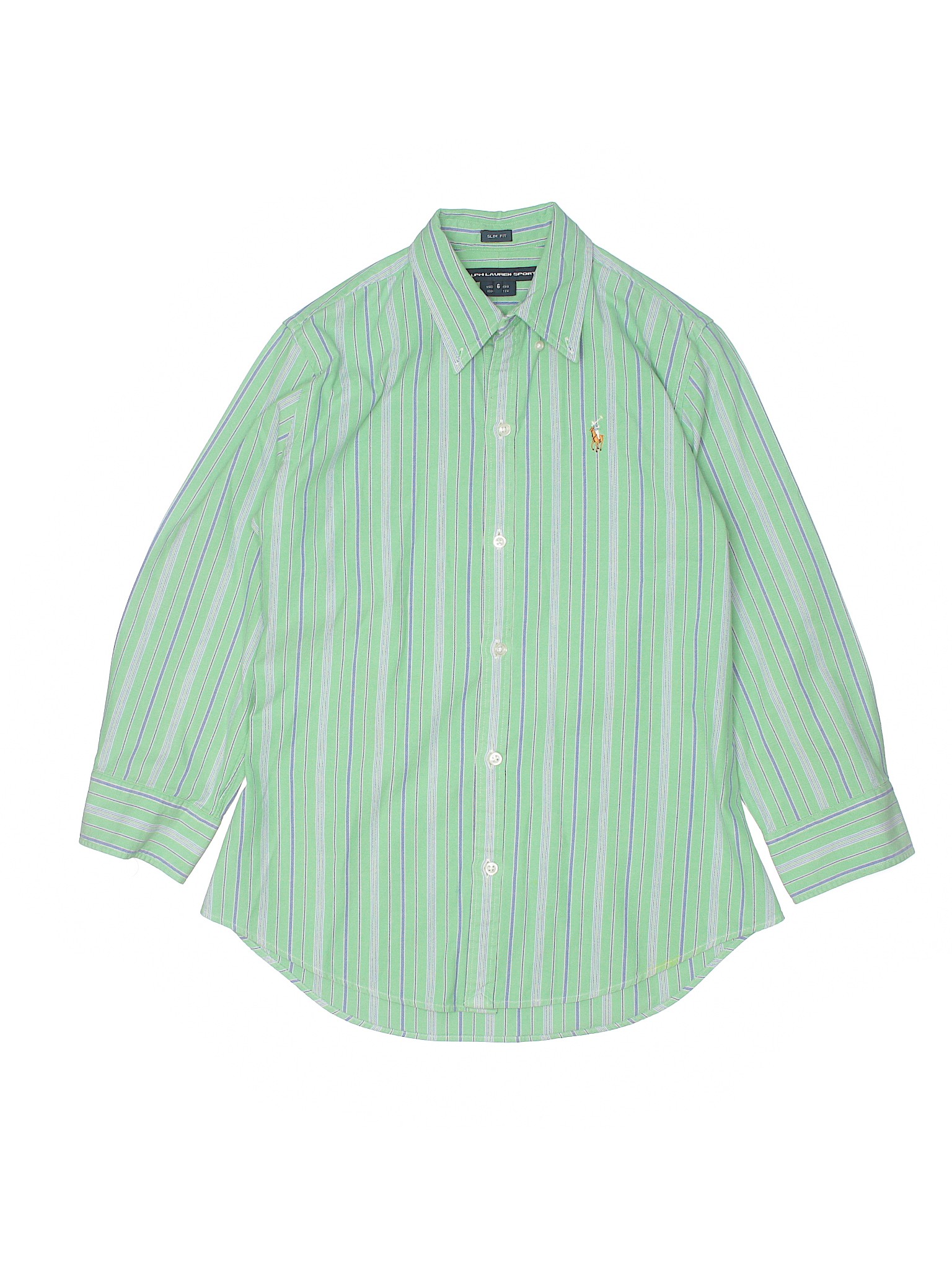 Ralph Lauren Sport Boys Green Long Sleeve ButtonDown Shirt 6 eBay
