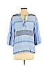 Cloth & Stone Blue 3/4 Sleeve Blouse Size S - photo 2
