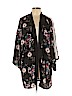 Pink Rose 100% Polyester Black Kimono Size L - photo 1
