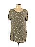 LC Lauren Conrad 100% Rayon Green Short Sleeve Blouse Size L - photo 1