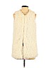 Xhilaration 100% Polyester Ivory Faux Fur Vest Size S - photo 1
