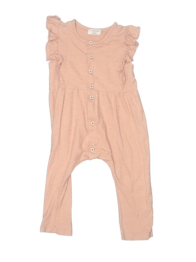 1 + In The Family 100% Cotton Tan Jumpsuit 18-24 MO / 24 MO - photo 1
