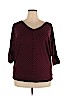 Lane Bryant Burgundy 3/4 Sleeve Top Size 20 - 18 Plus - photo 1