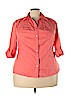 Zac & Rachel Orange 3/4 Sleeve Button-Down Shirt Size 3X - photo 1