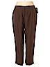 Jones New York Collection Brown Silk Pants Size 24W - photo 1