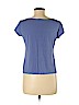 Eileen Fisher 100% Silk Blue Short Sleeve Silk Top Size M - photo 2