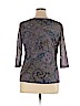Coldwater Creek 100% Polyester Gray 3/4 Sleeve Blouse Size XL - photo 2