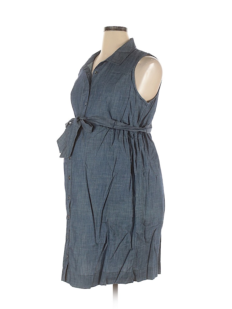 Motherhood 100% Cotton Blue Casual Dress Size XL - photo 1