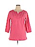 Coldwater Creek 100% Cotton Pink 3/4 Sleeve Top Size XL - photo 1