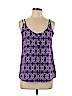Market and Spruce 100% Polyester Purple Sleeveless Blouse Size M - photo 1