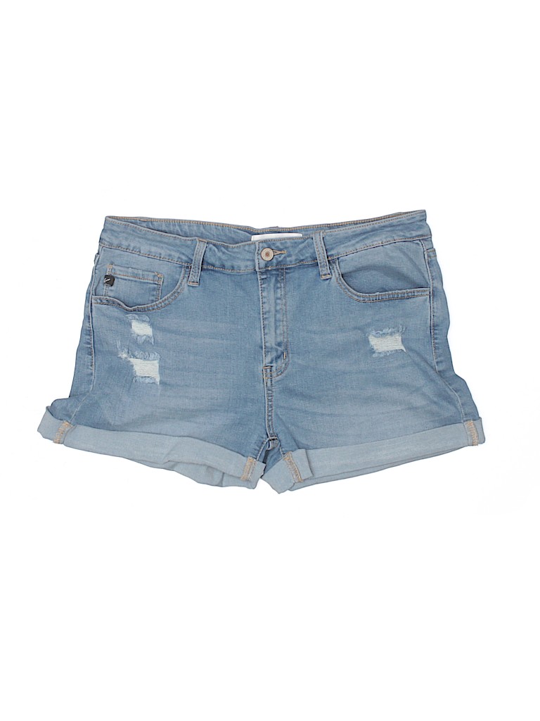 KanKan Jeans Solid Blue Denim Shorts 31 Waist - 51% off | thredUP