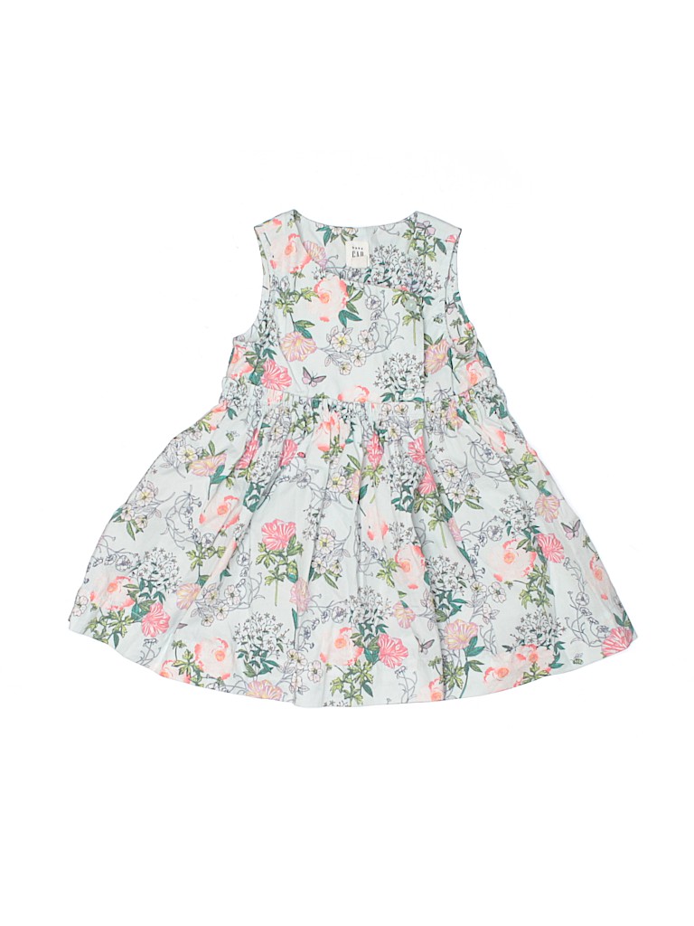 Baby Gap 100% Cotton Floral Blue Dress Size 18-24 mo - photo 1