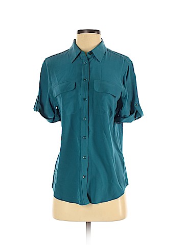 Equipment Short Sleeve Silk Top (view 1)