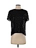 Jones New York 100% Silk Black Short Sleeve Silk Top Size 8 - photo 1