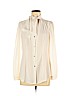 White House Black Market 100% Polyester Ivory Long Sleeve Blouse Size 6 - photo 1