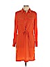 Merona 100% Polyester Orange Casual Dress Size L - photo 1