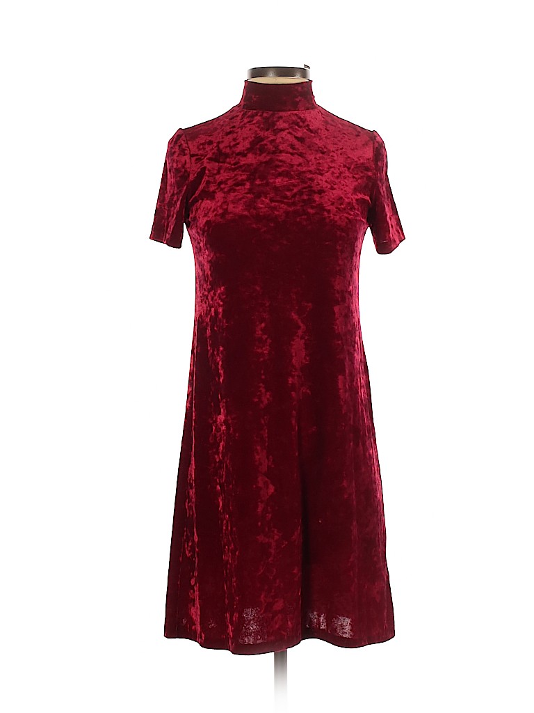 Design Lab Lord & Taylor Burgundy Casual Dress Size S - photo 1