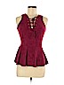 Design Lab Lord & Taylor Burgundy Sleeveless Top Size M - photo 1