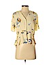 MNG Yellow Short Sleeve Blouse Size 2 - photo 1