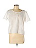 Amour Vert 100% Organic Cotton White Short Sleeve Blouse Size M - photo 1