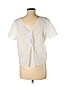 Amour Vert 100% Organic Cotton White Short Sleeve Blouse Size M - photo 2