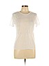 Zara 100% Polyester White Short Sleeve Top Size L - photo 1