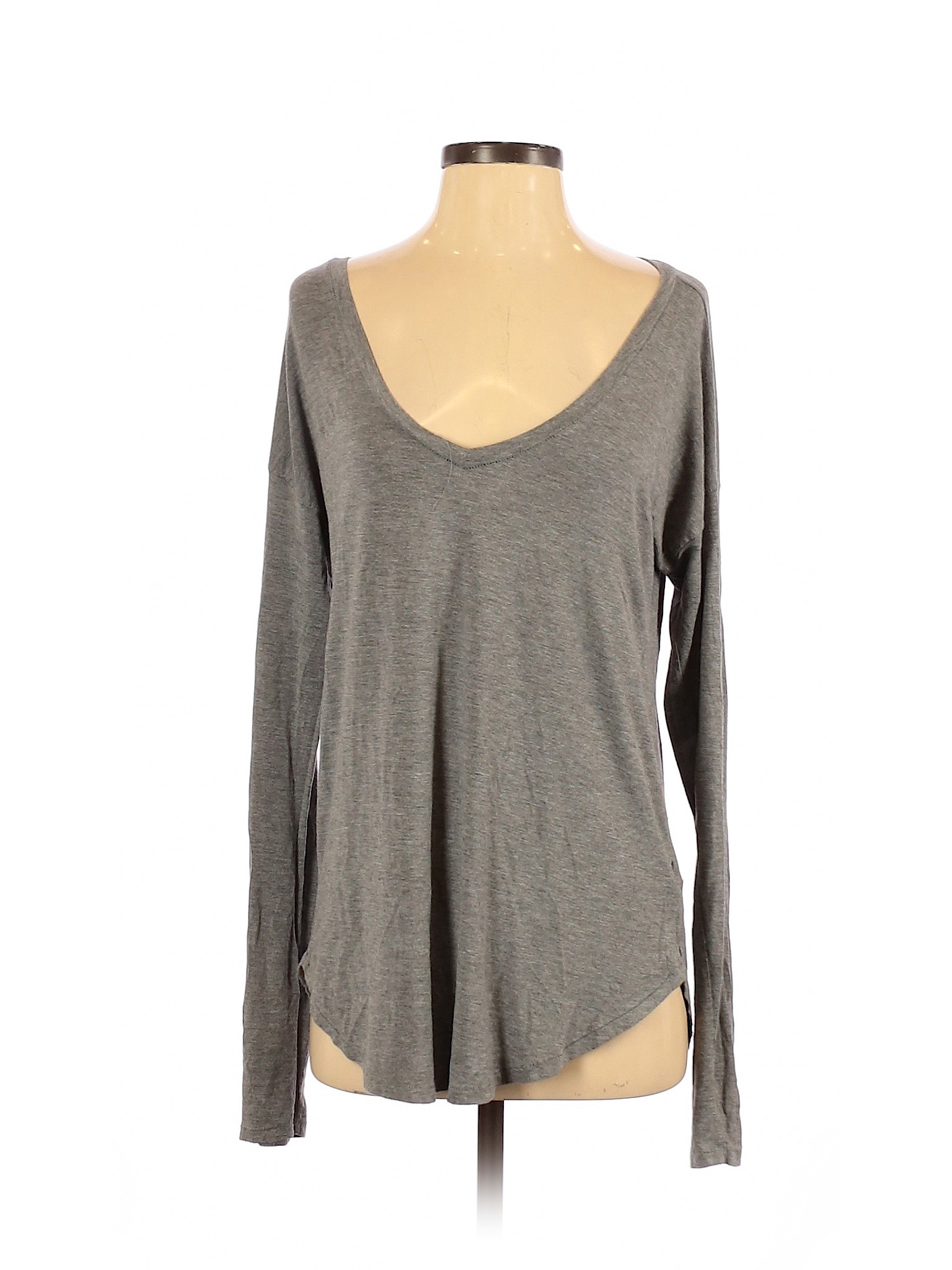 American Eagle Outfitters Women Gray Long Sleeve T-Shirt M | eBay