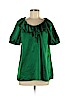 Ann Taylor LOFT 100% Polyester Green Short Sleeve Blouse Size M - photo 1