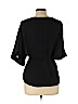 Worthington 100% Polyester Black Short Sleeve Blouse Size L (petite) - photo 2