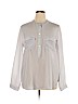 Banana Republic 100% Silk Gray Long Sleeve Silk Top Size XL - photo 1