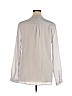 Banana Republic 100% Silk Gray Long Sleeve Silk Top Size XL - photo 2
