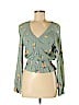 Divided by H&M 100% Viscose Green Long Sleeve Blouse Size 6 - photo 1