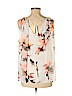 White House Black Market 100% Polyester White Sleeveless Blouse Size M - photo 2