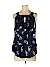 White House Black Market Blue Sleeveless Silk Top Size M - photo 1
